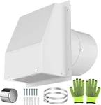 10 Inch Hooded Wall Vent Cover With Damper - Galvanized Steel Exterior Dryer. Fixed Price $92.69.