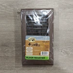 Hampton Bay Mahogany Grain Floor Register 4X8 Plastic Damper Resin Vent Cover. Fixed Price $9.50.