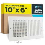 Ez-flo 10 X 6 Inch (duct Opening) Air Vent Cover For In., White. Fixed Price $16.99.