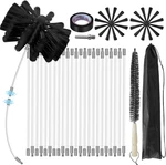 30FEET Chimney Sweep Kit - 6 Brush Head, Dryer Vent Cleaner, Rotary Cleaning. Fixed Price $50.95.