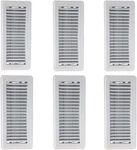 4" X 10" Floor Vent Covers White 6 Pack - Heavy Duty Walkable Registers. Fixed Price $57.99.