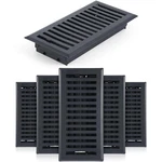 6 Pcs Floor Register 4" X 10" Black Vent Covers Heavy Duty Met.... Fixed Price $94.54.