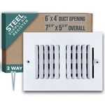 Fits 6X4 Duct Opening 2 Way Steel Air Supply Diffuser By Handua Register Ve.... Fixed Price $24.55.