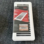Deflecto Floor Register, Includes Steel Grill And Rust-proof 4" X 10", White. Fixed Price $9.99.