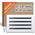 Clean Modern Ac Vent Cover 14 X 8 (duct Opening Cutout) - Decorative White Ai.... Fixed Price $39.99.