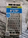 Decor Grates Oriental Wall/ceiling Register, 6X14 Inch, Nickel Steel AJH614-NKL. Fixed Price $29.99.