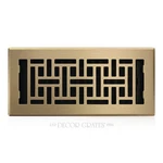 Decor Grates AJH410-A Oriental Floor Register, 4X10, Antique Brass Finish. Fixed Price $31.99.