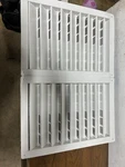 White Metal Rectangle Hvac Vent Cover Model 81214 Mpn 21X13 Inches. Fixed Price $15.00.