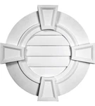 Ekena Millwork Gable Louver Vent 30"X30"ROUND Primed Polyurethane - Functional. Fixed Price $85.00.