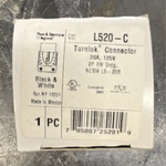 Legrand L520-C Locking Plug Nema L5-20R 20A 125V Black White. Fixed Price $15.95.