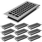 10 Pack Floor Registers 4 Inch Brushed Nickel Steel Vent Covers For Home.... Fixed Price $146.47.
