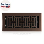 Metal Oriental Decorative Air Vent Cover 4X10 Floor Register Adjustable Contro. Fixed Price $31.70.