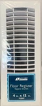 Accord 4" X 12" Floor Register - High Impact Resin W/adjustable Damper White. Fixed Price $16.99.