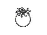 Hampton Nautical Rustic Silver Cast Iron Octopus Towel Holder, 6", Beach Decor. Fixed Price $18.90.