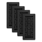 (4-PACK) LAJH410-BLK Oriental Low Profile Floor Register, 4X10 Inches, Textur.... Fixed Price $94.86.