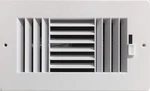 Three-way Plastic Side Wall/ceiling Register White 8" X 4" For Duct Openi. Fixed Price $23.99.