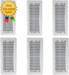 4" X 10" Floor Vent Covers White 6 Pack - Heavy Duty Walkable Registers. Fixed Price $48.21.