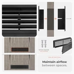 17.7 X 3.6 Inch Black Plastic Door Cover Two-sided Air Ventilation Gri.... Fixed Price $25.95.