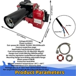 220V 1PH 81-174KW Diesel Burner Single Stage Industrial Oil Air Atomizing. Fixed Price $587.50.