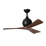 Matthews Fans IRENE-3 Blade 42" Paddle Fan, Matte Black/walnut- IR3-BK-WA-42. Fixed Price $699.00.
