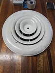 14 Round Ceiling Diffuser Hvac Vent Duct Cover White Plastic 8" Lot Of 3. Fixed Price $40.00.