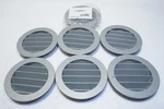 Lot Of 7 Calimaero Wsgg 4" Gray Round Metal Air Vent Grill Cover W/fly Screen. Fixed Price $59.99.