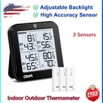 Obet Indoor Outdoor Thermometer Wireless 3 Sensors, Weather Station Temperature. Fixed Price $33.38.