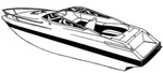 7.6OZ Boat Cover Reinell/beachcraft 246 Lse I/o W/extd Swpf 2006-2014. Fixed Price $790.14.