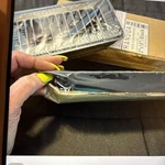 1- 2X10 And 10X2 Duct Opening Black Floor Register With Louvered. Fixed Price $20.48.