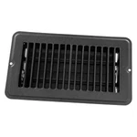 Jr Products 4" X 8" Black Steel Dampered Floor Register. Fixed Price $18.58.