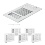 Uimoso Floor Registers 3-WAY X 10 Inch Iron Vents For Hvac Grilles 6-PACK Whit. Fixed Price $36.99.