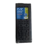 4 X 12 Vintage Victorian Floor Diffuser, Matte Black Register Vent Grate. Fixed Price $14.99.
