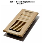 Lot Of 3 Decor-grates-wood-floor-register-air-vent-solid Maple Natural 4X14 New. Fixed Price $29.45.