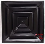 Drop Ceiling Hvac Supply Grille For T-bar Lay-in 3 Coned 10" Neck Black. Fixed Price $166.54.