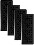 4-PACK AGH412-BLK Gothic Floor Register 4X12 Textured Black Vent Cover Grille. Fixed Price $66.74.
