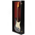 Electric Guitar Display Case Acrylic Wall Mount- Black W/ Red Felt. Fixed Price $175.00.