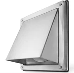 Hwg 5 Inch Cowled Square Exhaust Wall Vent With Cushioned Non Return Flap. Fixed Price $52.90.