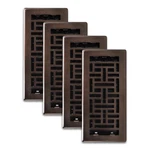 Decor Grates 4-PACK AJH410-RB Oriental Floor Register 4X10 Inches Rubbed Bronze. Fixed Price $98.80.