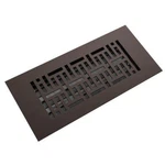Low Profile 10"X4" Steel Floor Register - Oil Rubbed Bronze, Louvered Design. Fixed Price $56.41.