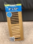 WL412-M 4-INCH By 12-INCH Wood Louver Floor Register Medium Oak. Fixed Price $14.99.