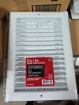 12 In. X 8 1-WAY Steel Adjustable Wall / Ceiling Register, White. Fixed Price $35.00.
