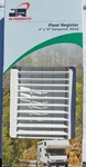 New Jr Products 02-29005 4" X 10" White Dampered Metal Floor Register Free Ship. Fixed Price $22.49.