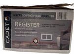 Cadet Register RMC151W Electric Wall Heater 1500W 120V White Open Box-ships Free. Fixed Price $84.87.