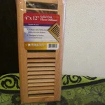 New, Sealed. Truaire Solid Oak Floor Diffuser. 2-WAY Deflection. 4" X 12". Fixed Price $5.99.