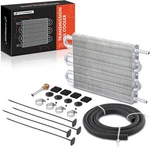 6 Row Transmission Oil Cooler Aluminum Kit Silicone Hose Heavy Duty 2500 Lbs Oem. Fixed Price $52.01.