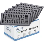 Sierra Grates 4X10 Metal Floor Register Vent Cover Metro Design Grey Finish. Fixed Price $107.39.