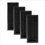 Decor Grates (4-PACK) AJH412-BLK Oriental Floor Register, 4X12 Inches, Textured. Fixed Price $32.00.