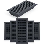 6 Pcs Floor Register 4" X 10" Black Vent Covers Heavy Duty Met.... Fixed Price $81.19.