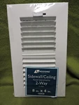 Accord Sidewall Ceiling 2 Way Vent 8" X 4" White. Fixed Price $9.99.