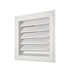 12 In. X Plastic Wall Louver Static Vent White. Fixed Price $12.50.